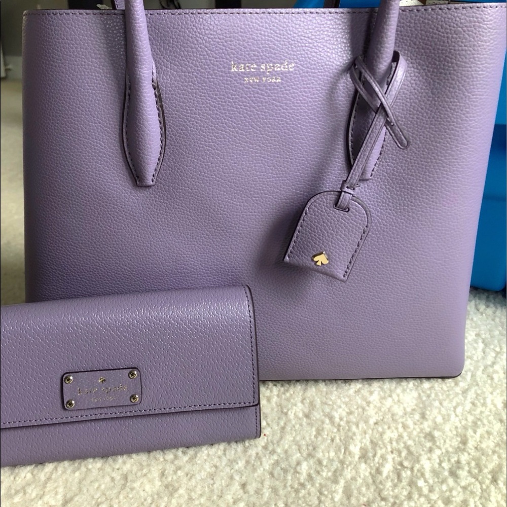 Kate Spade Medium Sachel with Matching Wallet